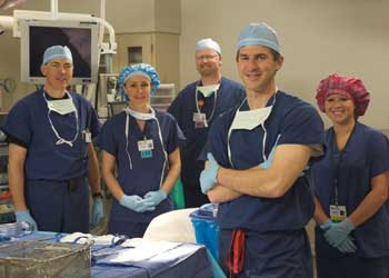 group of doctors in or